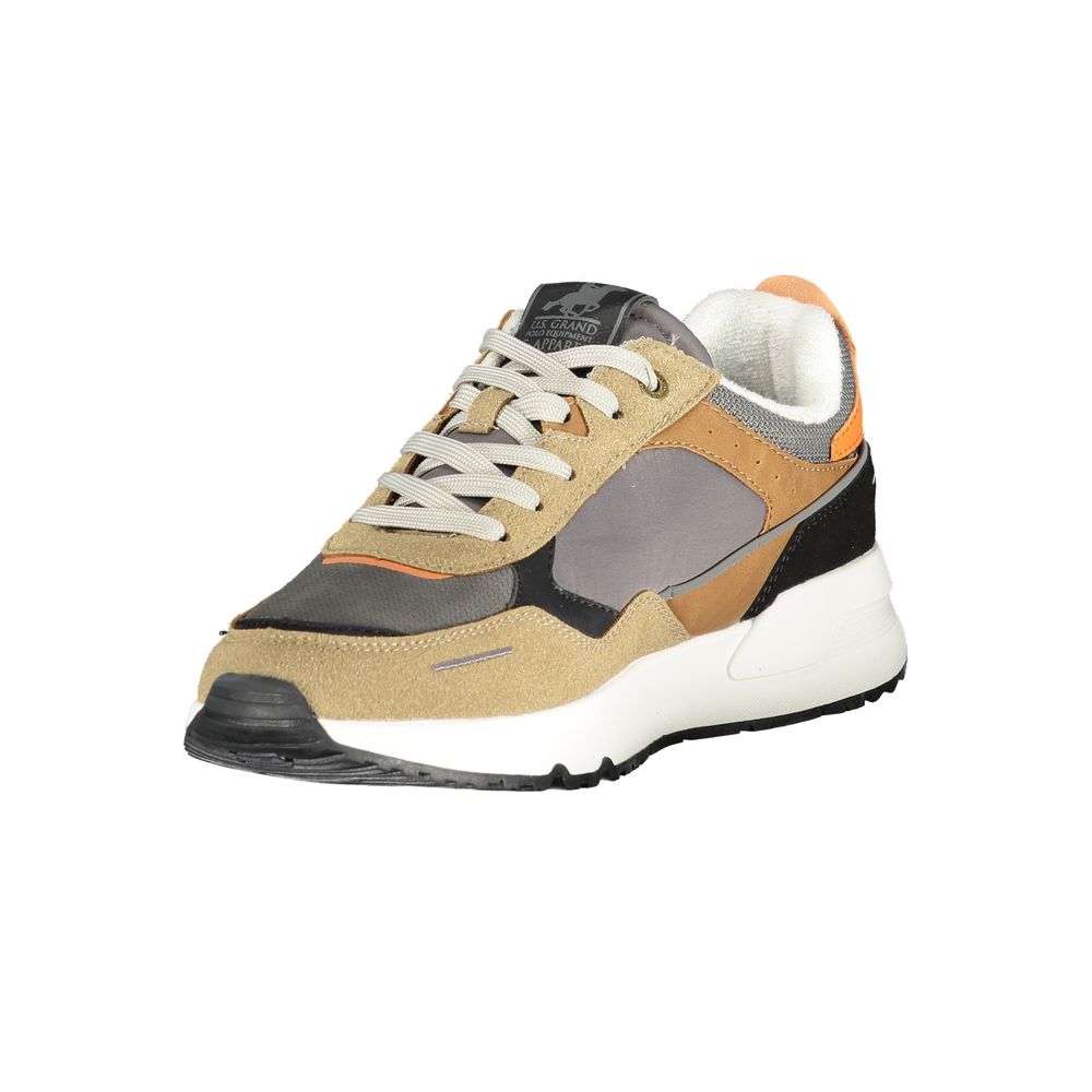 Beige Polyurethane Men Sneaker
