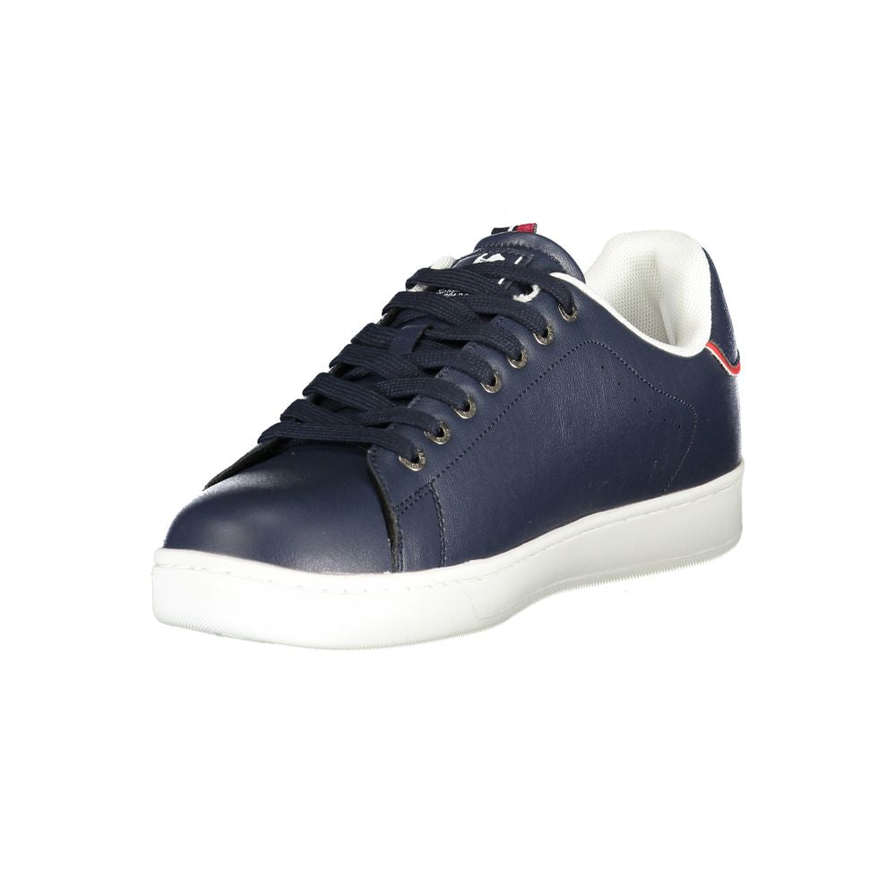 Blue Polyurethane Men Sneaker