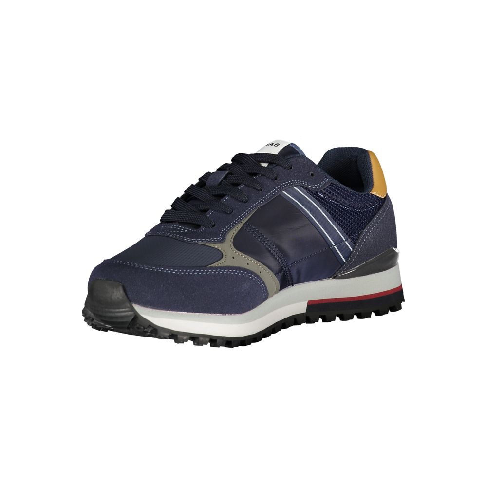 Blue Polyester Men Sneaker