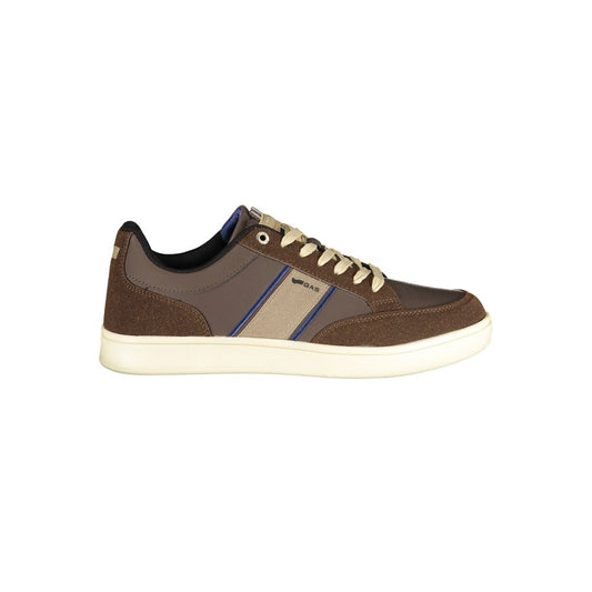 Marrone Polyurethane Men Sneaker