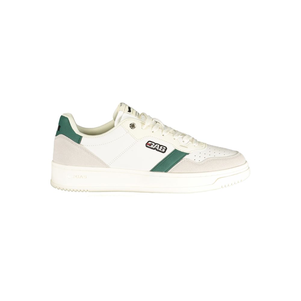White Polyurethane Men Sneaker