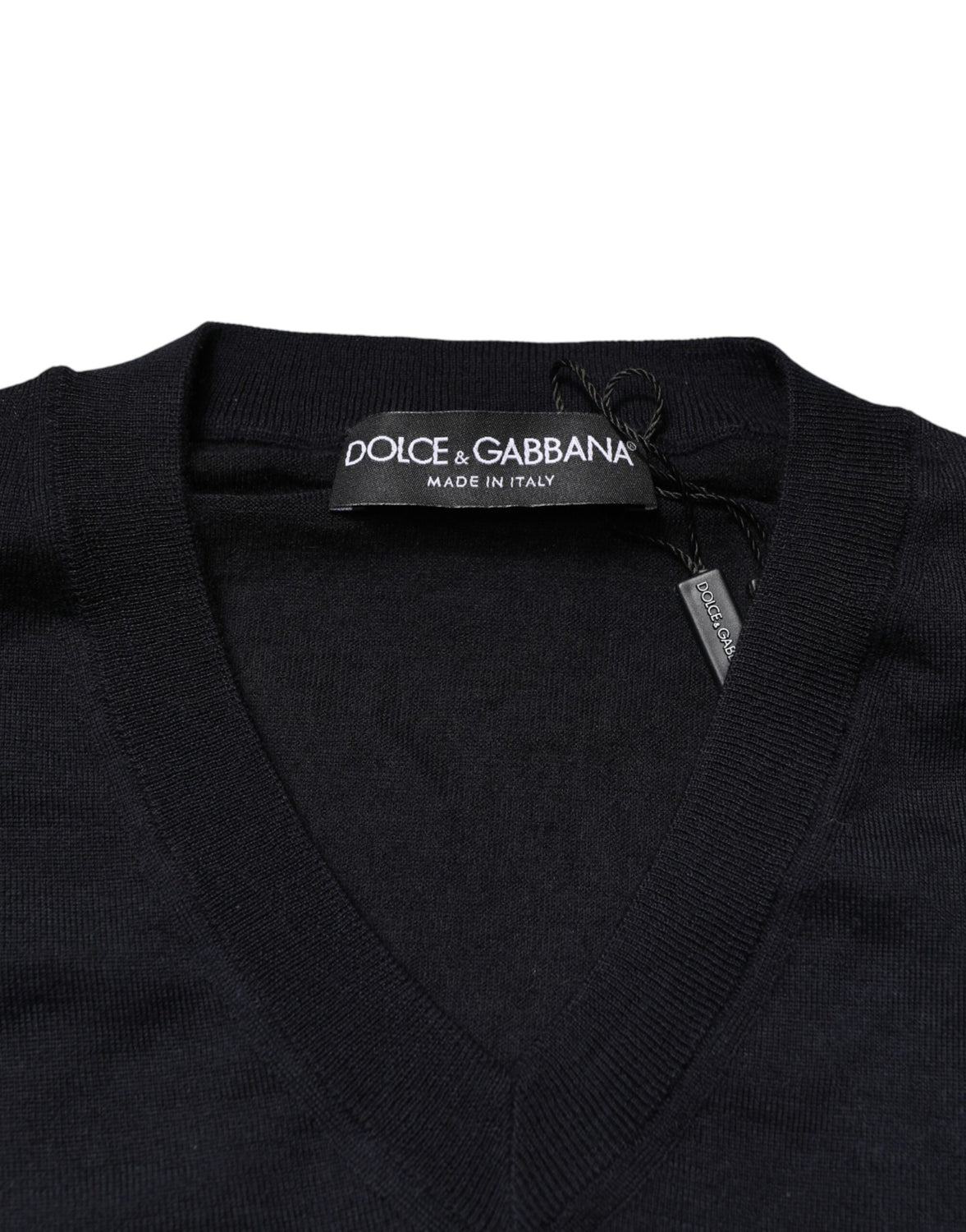 Black Cashmere V-Neck Men Pullover Sweater