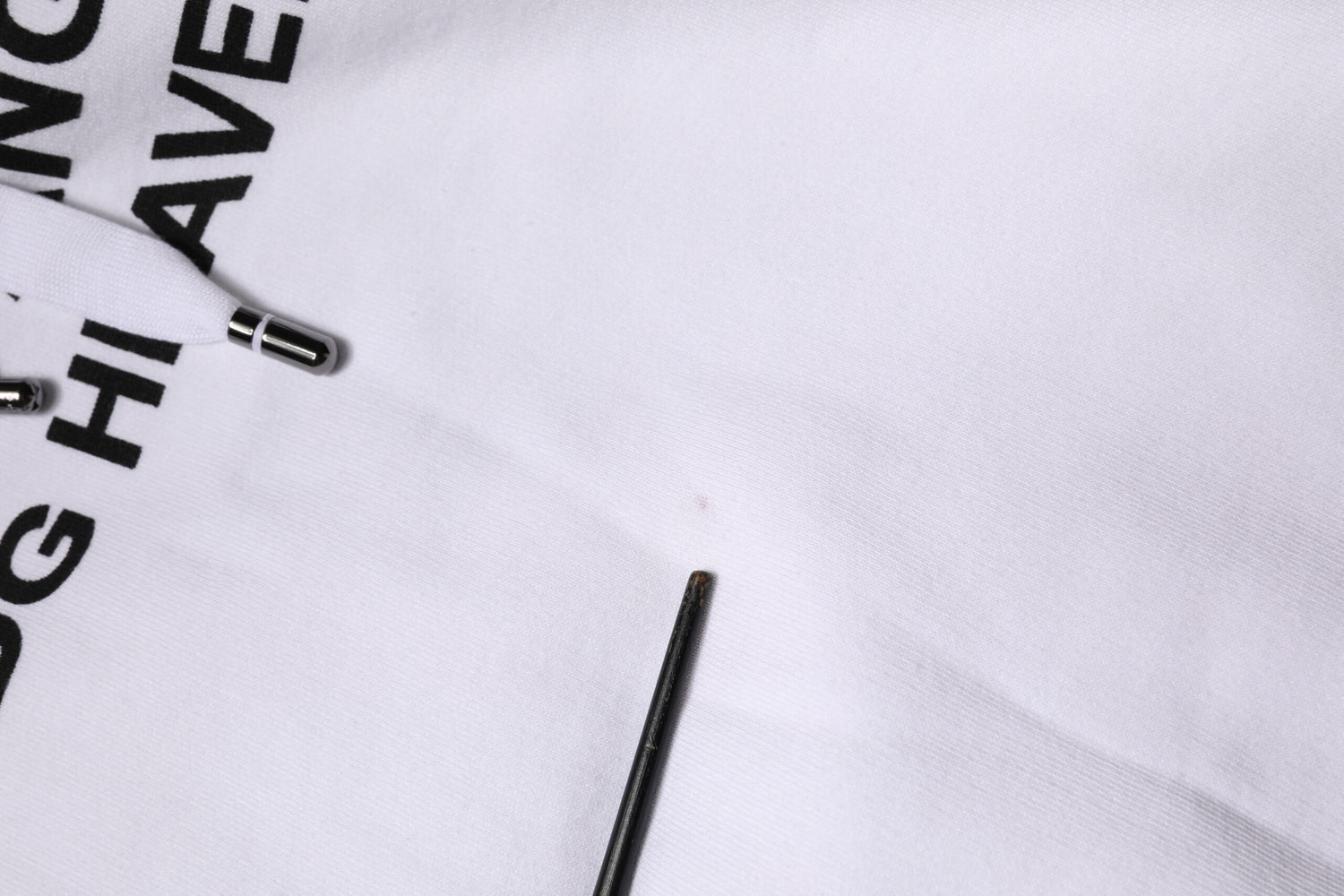 White Logo Cotton Hooded Sweatshirt  Sweater