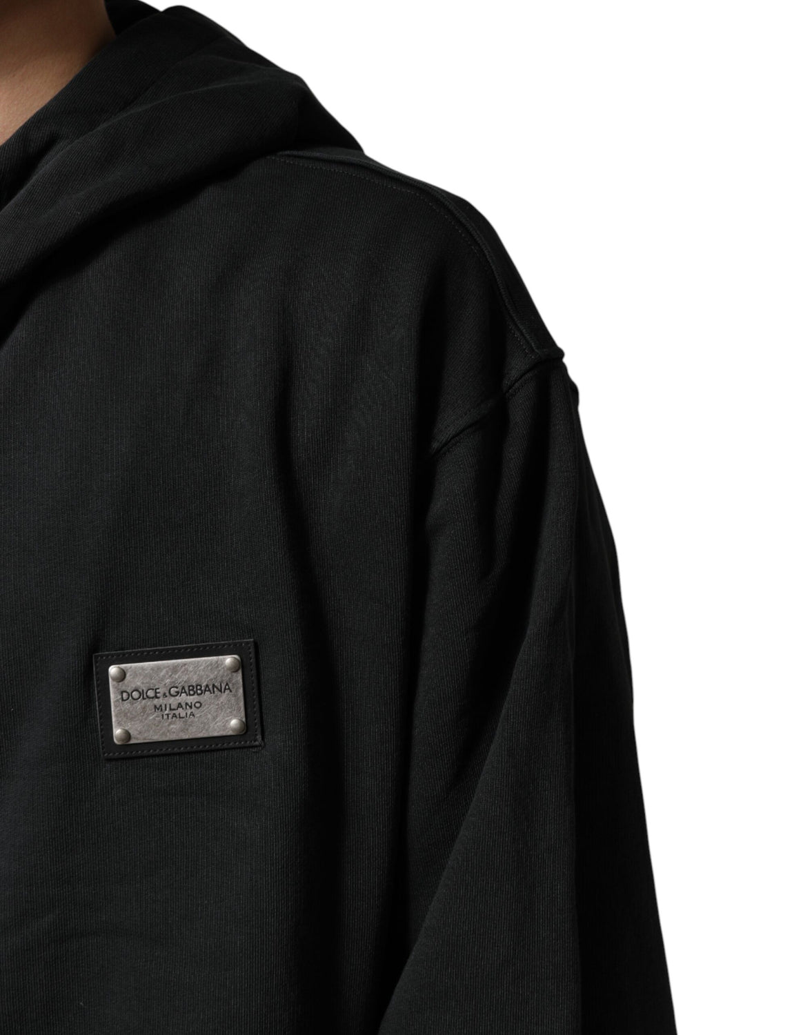 Black Logo Zipped Hooded Sweatshirt Sweater