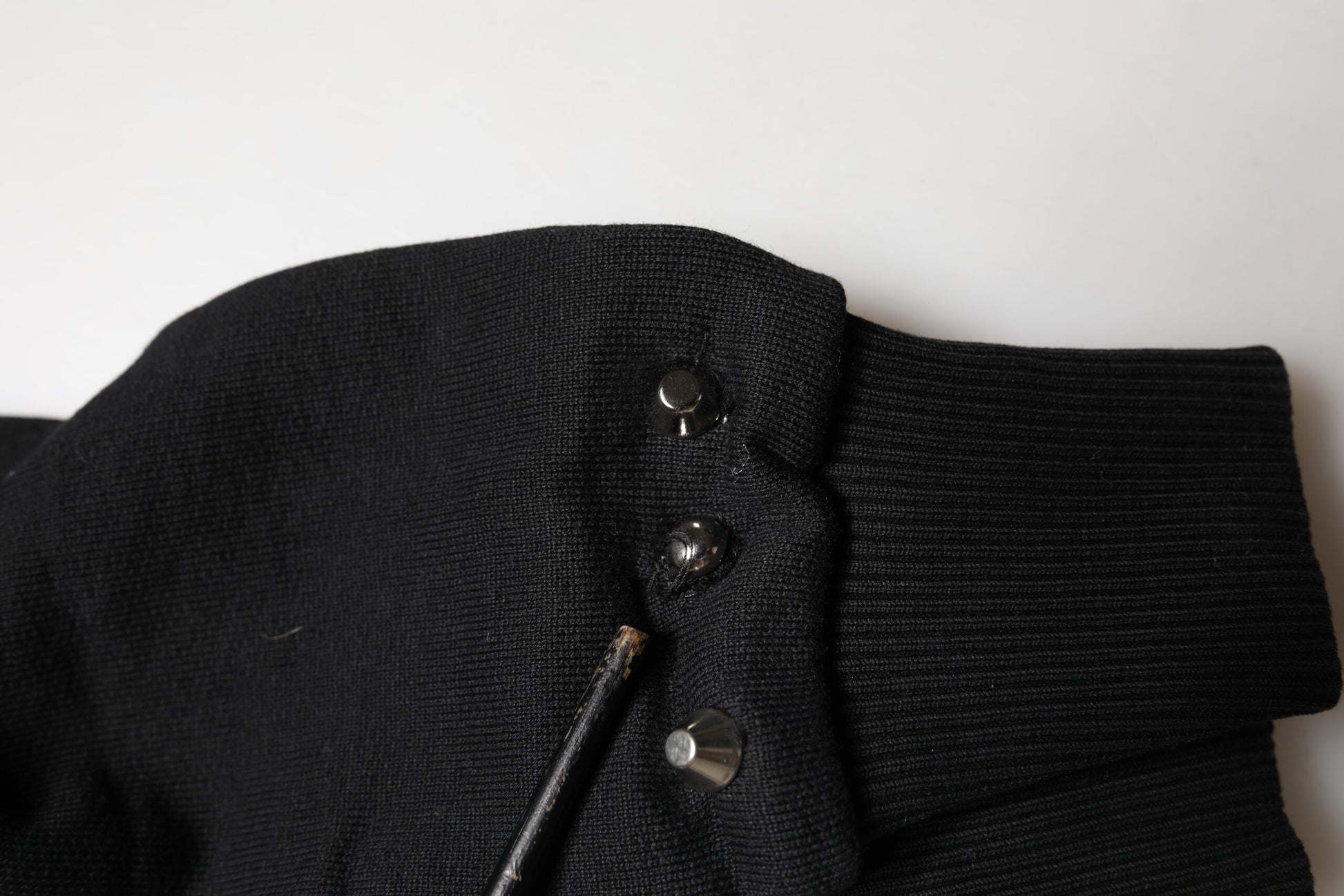 Black Logo Stud Pullover Sweatshirt Sweater