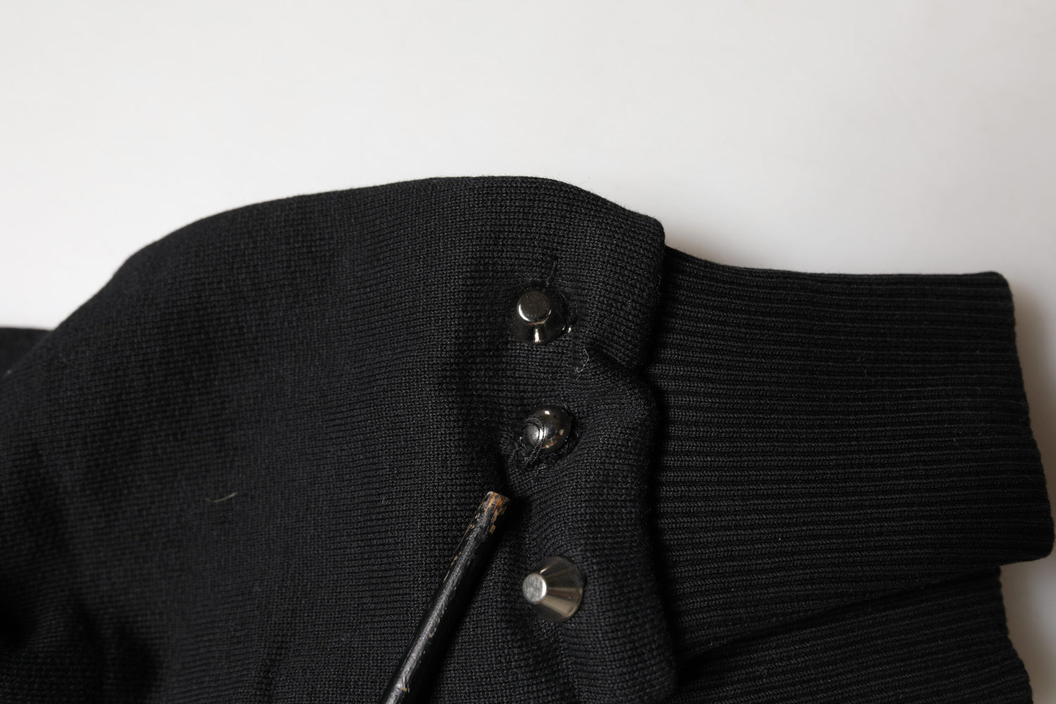 Black Logo Stud Pullover Sweatshirt Sweater