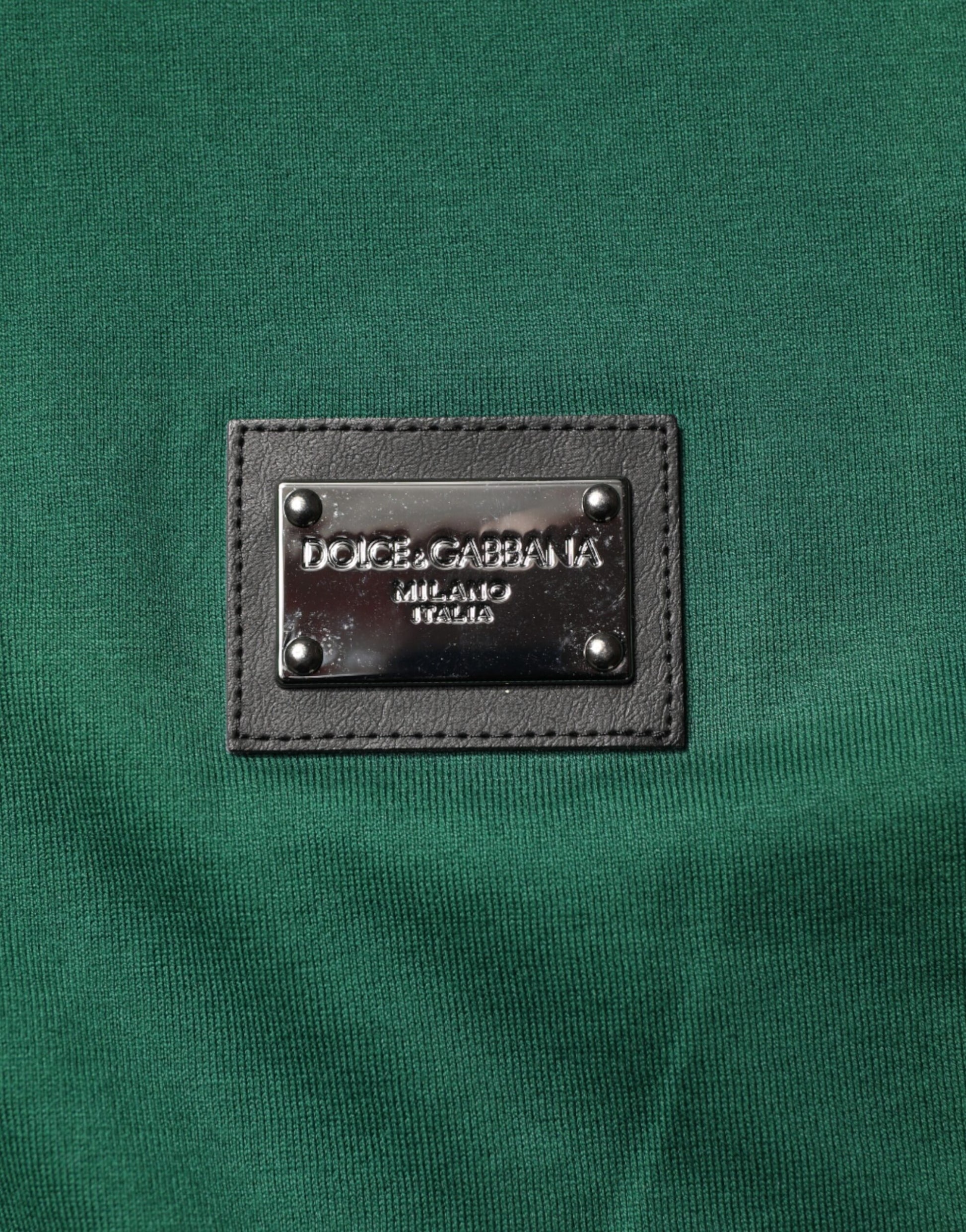 Green Logo Plaque Cotton Crew Neck T-shirt