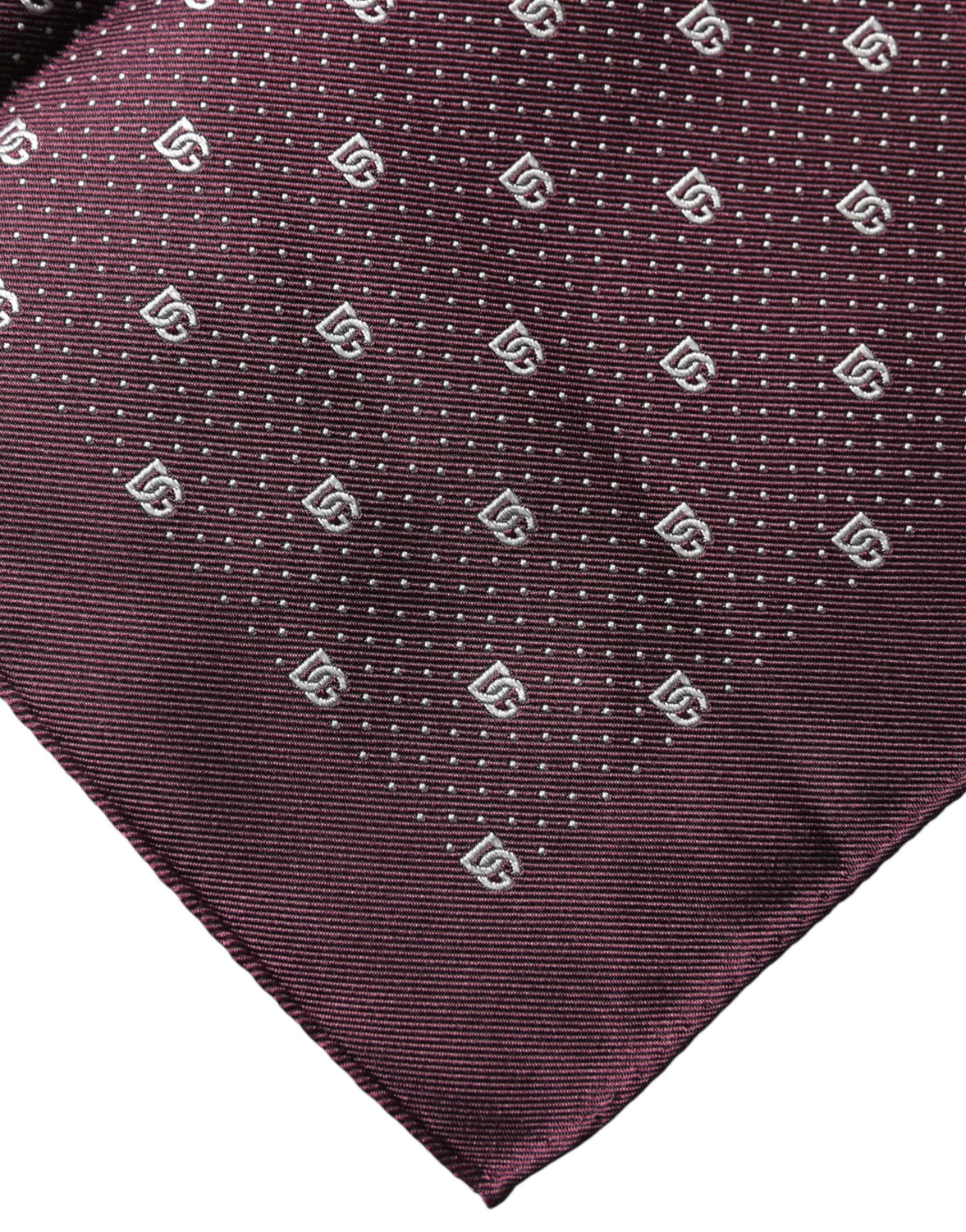 Maroon Logo Silk Square Handkerchief  Scarf