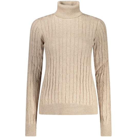 Beige Viscosa Woman Sweater