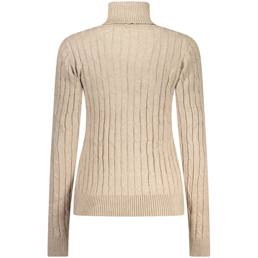 Beige Viscosa Woman Sweater