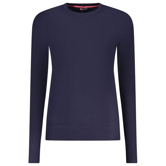 Blu Viscose Donna Maglia