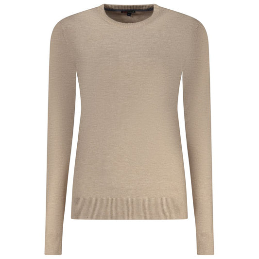 Beige Viscose Women T-Shirt