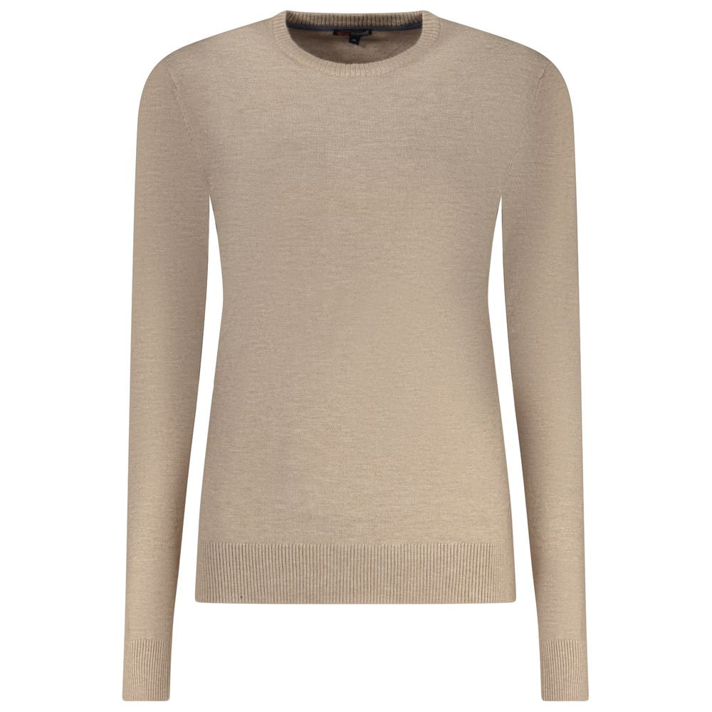 Beige Viscose Women T-Shirt
