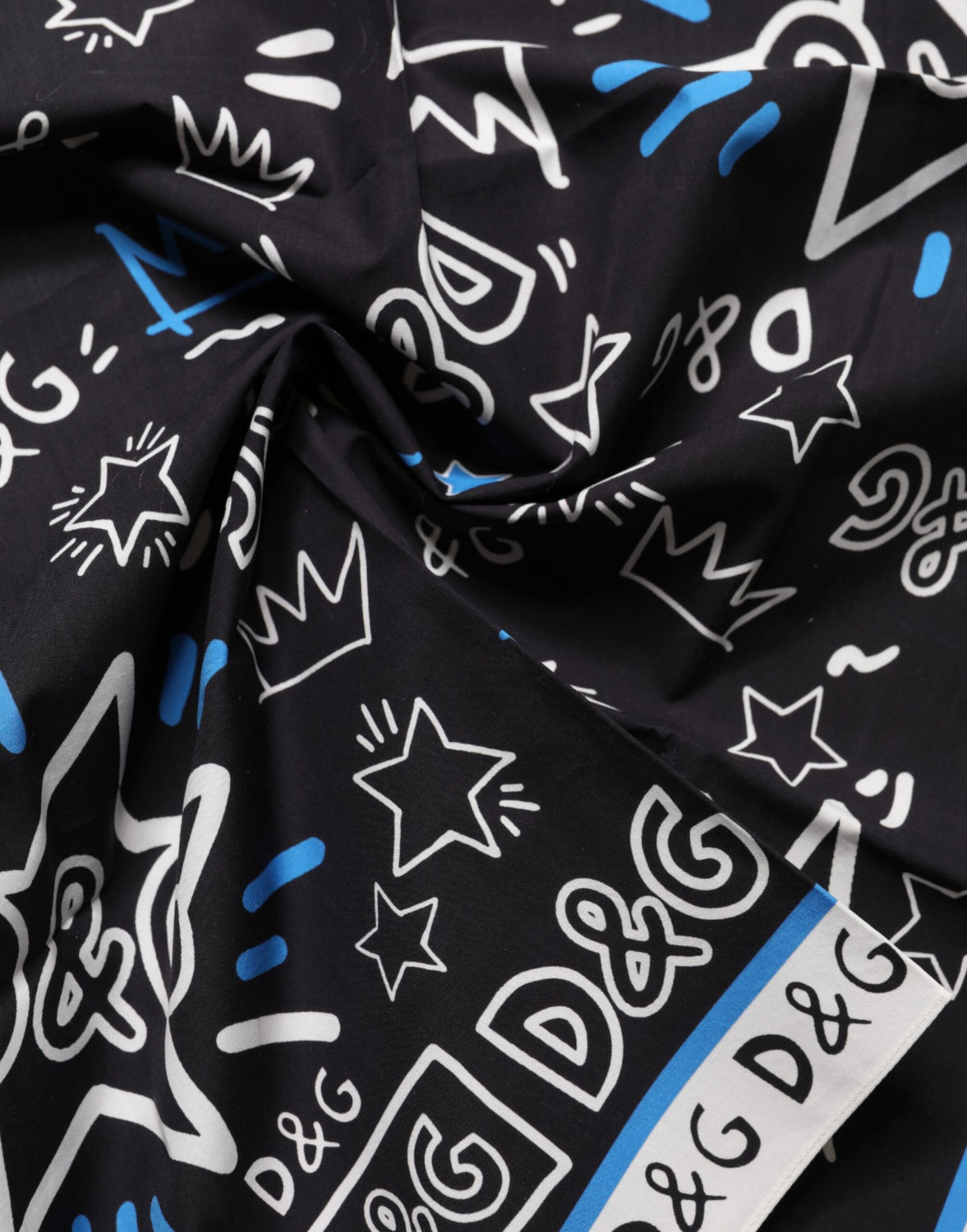 Multicolor Graphic Cotton Square Foulard  Scarf