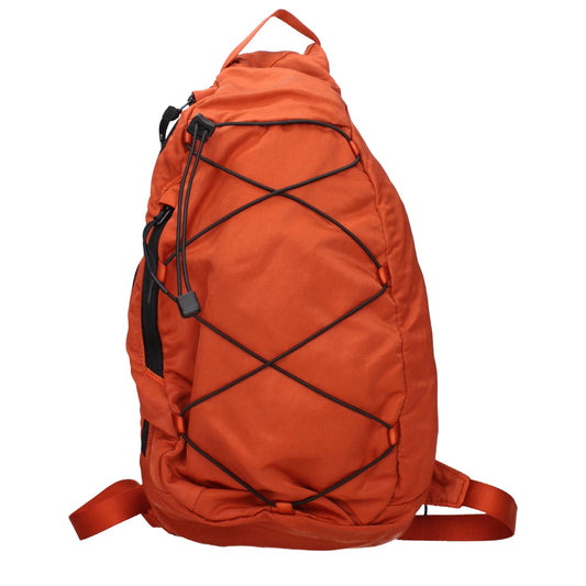 Orange Fabric Crossbody Bag