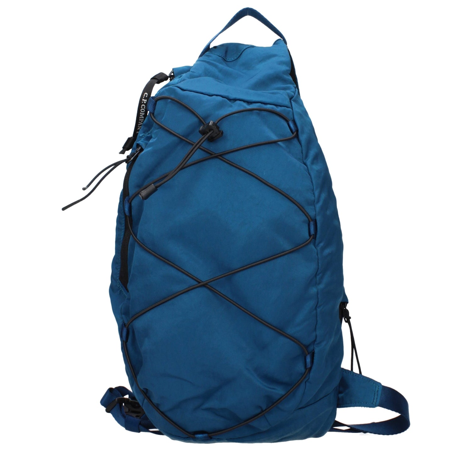 Blue Fabric Crossbody Bag