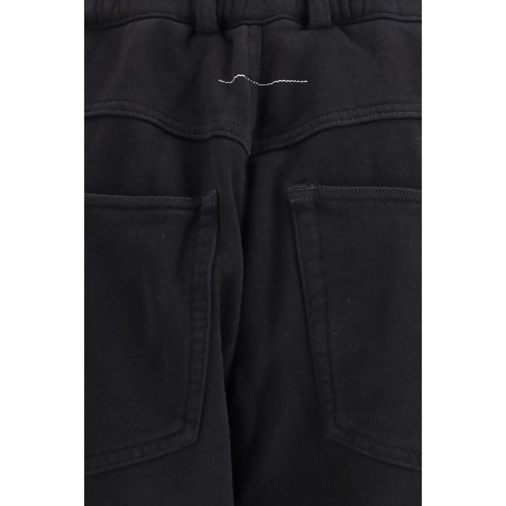 Black Cotton Athletic Pants