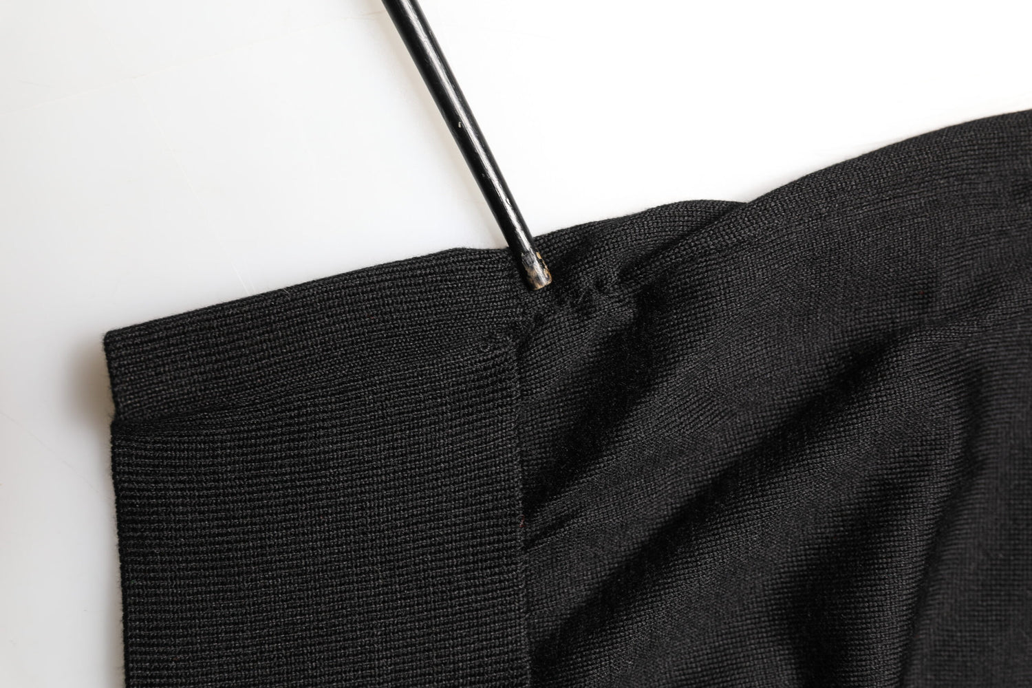 Black Silk Collared Short Sleeve Polo  T-shirt