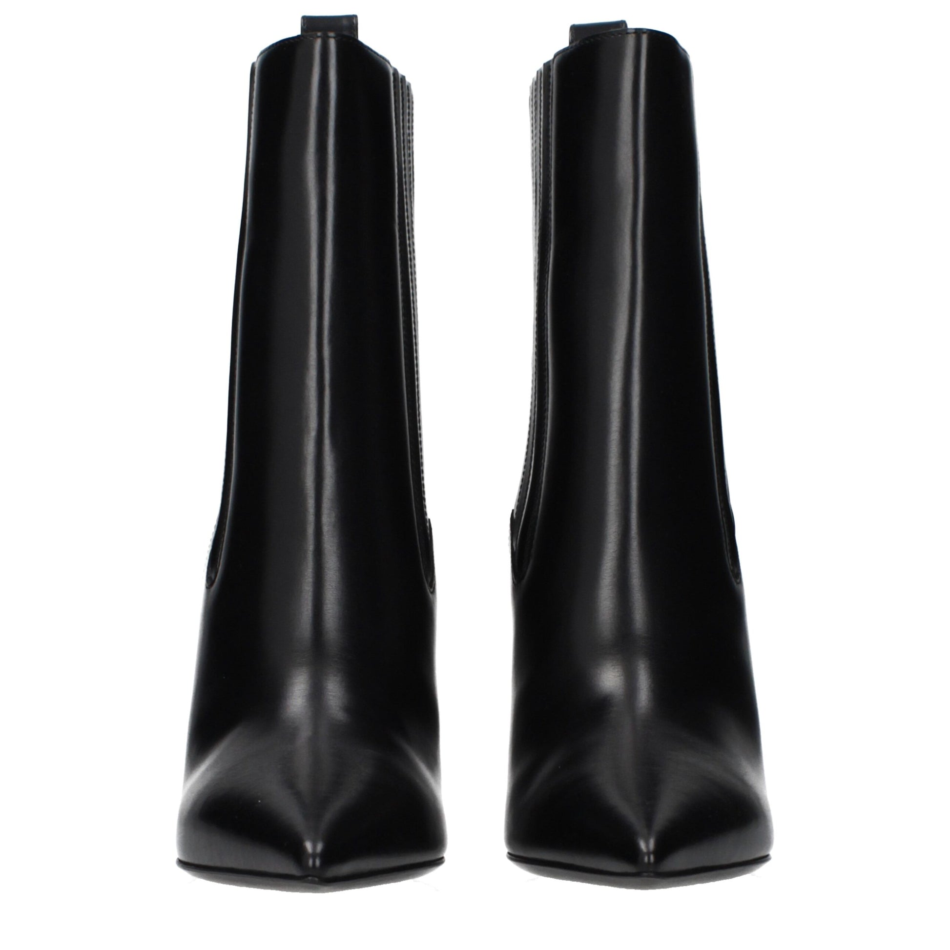 Black Leather Ankle Boots