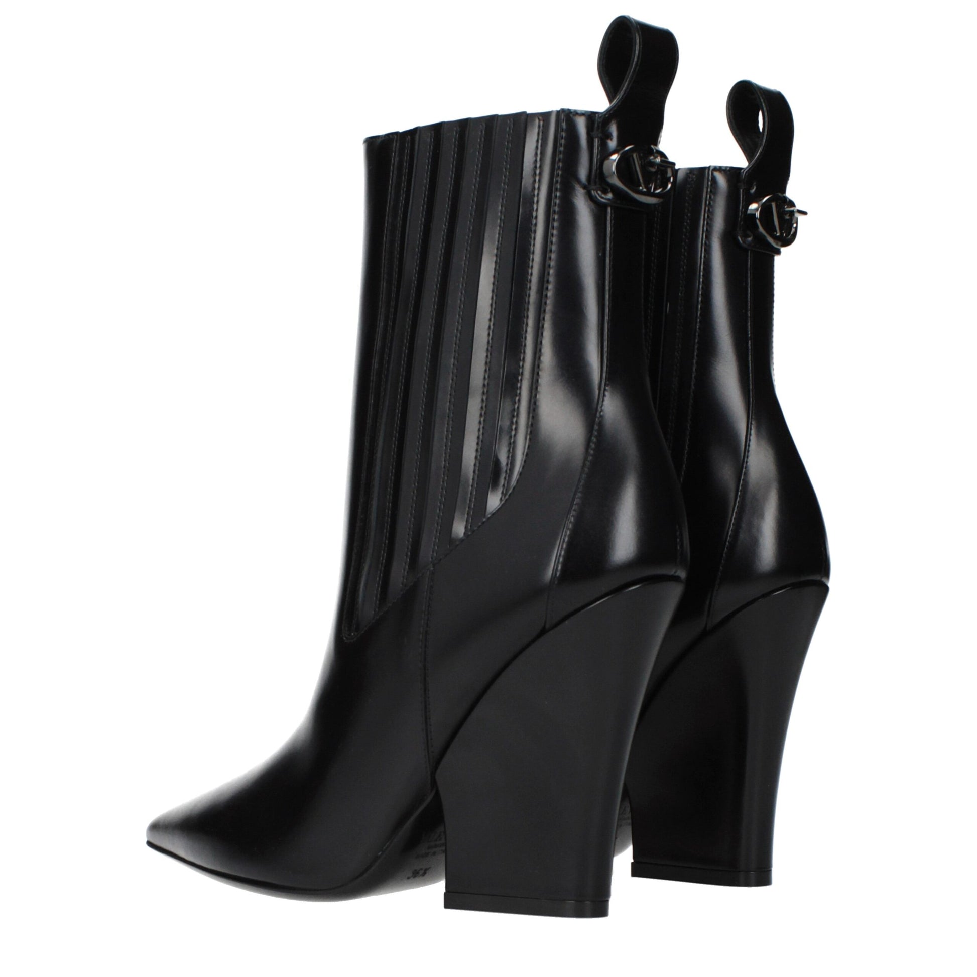 Black Leather Ankle Boots