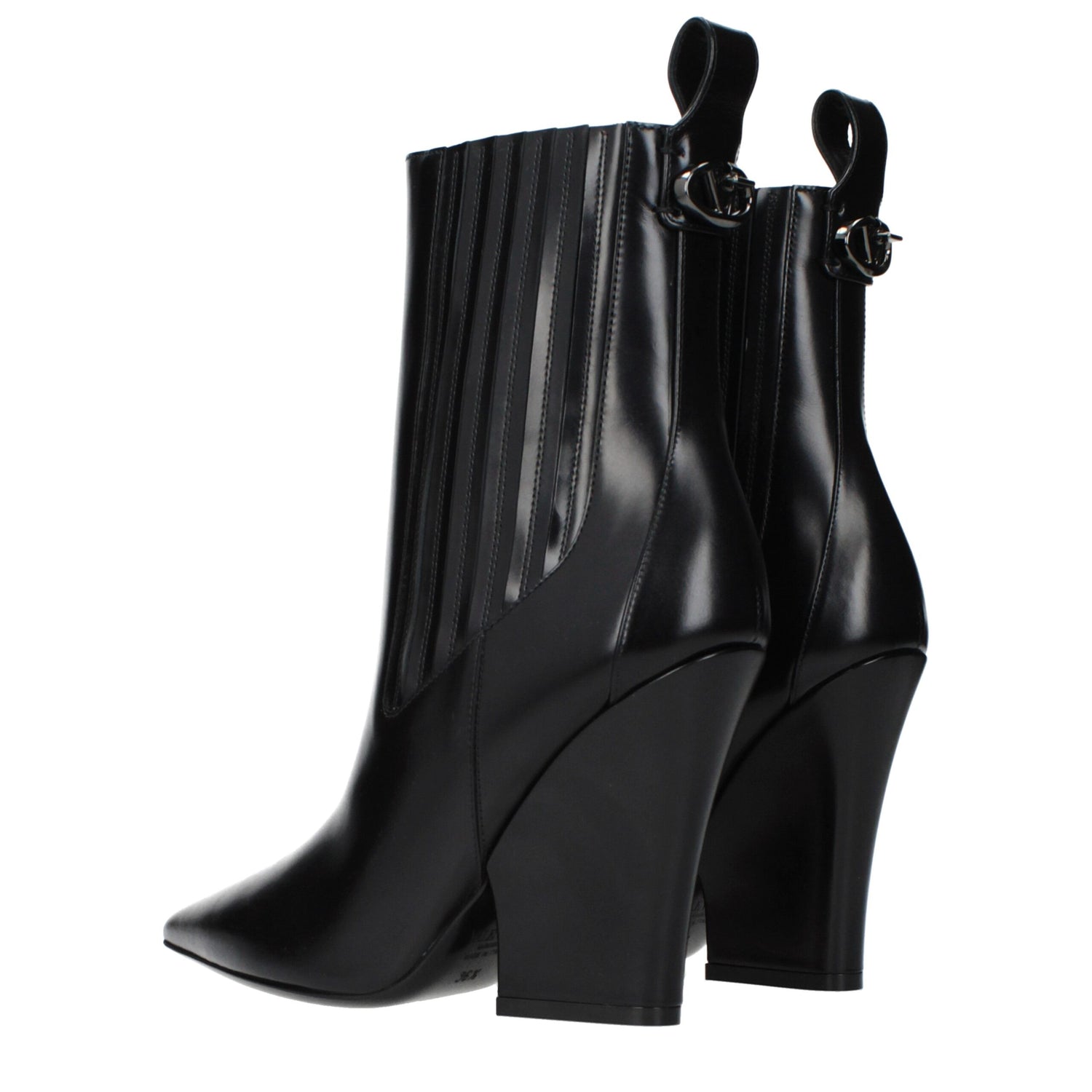 Black Leather Ankle Boots