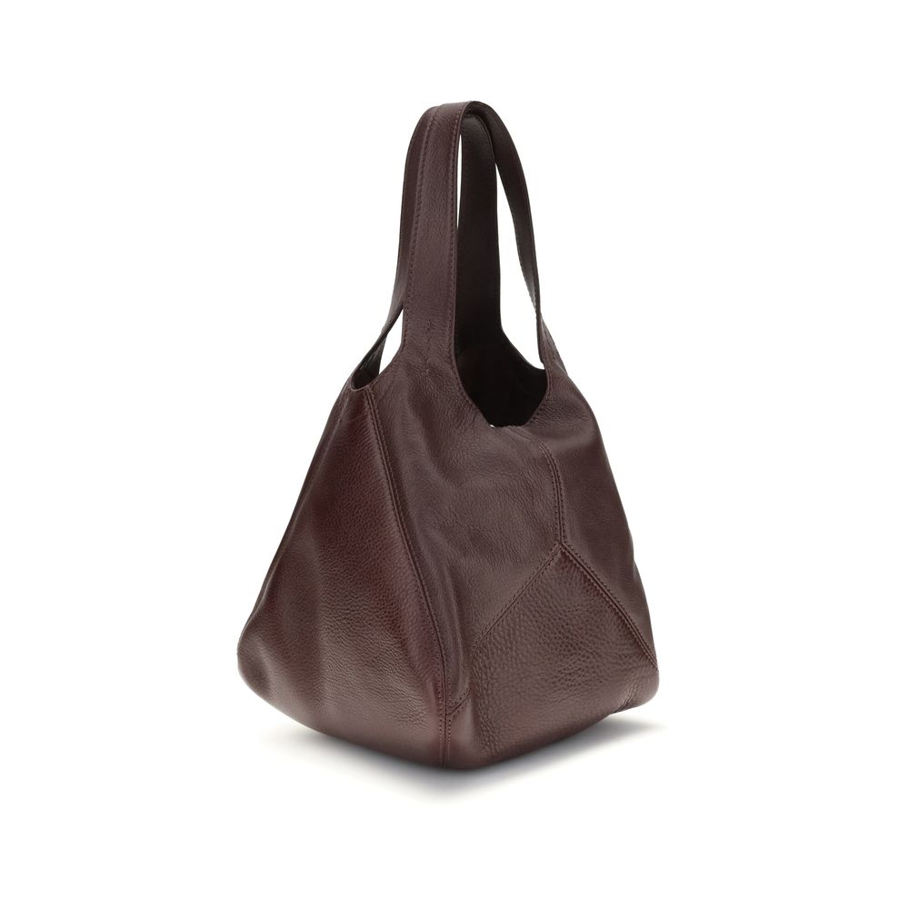 Brown Buffalo Leather Shoulder Bag