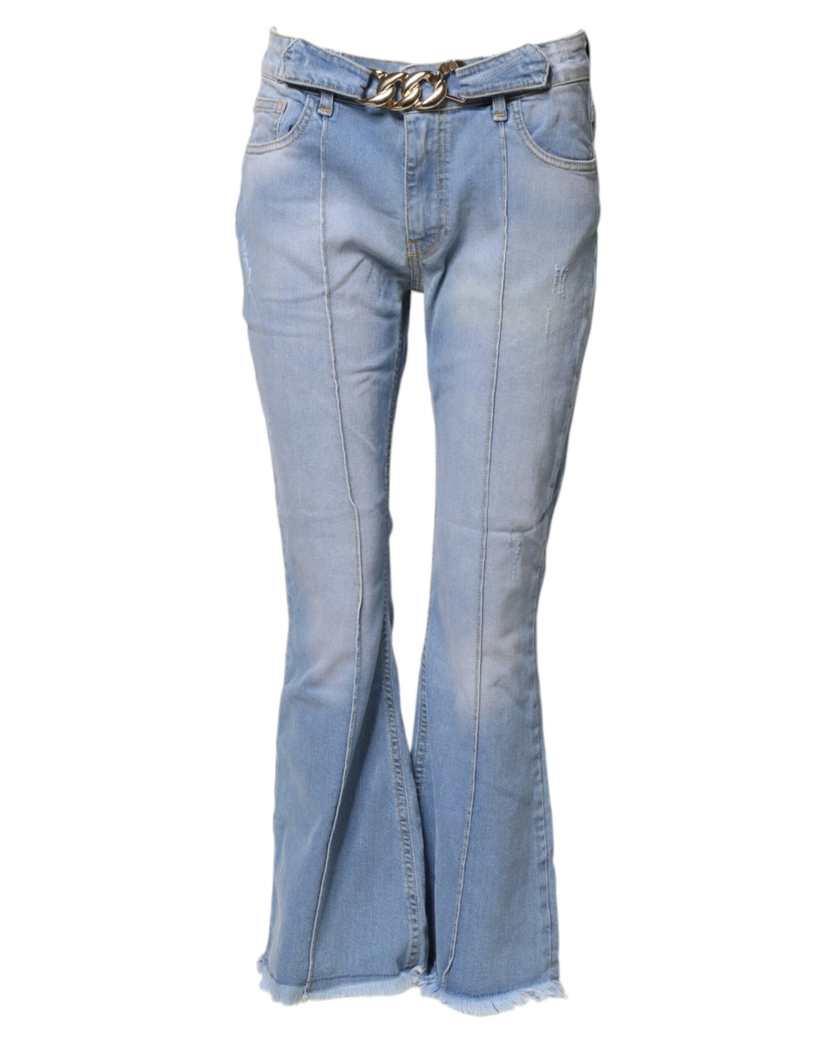 Light Blue Washed High Waist Bootcut Denim Jeans