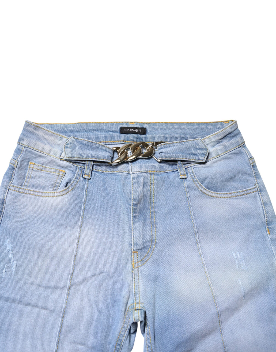 Light Blue Washed High Waist Bootcut Denim Jeans
