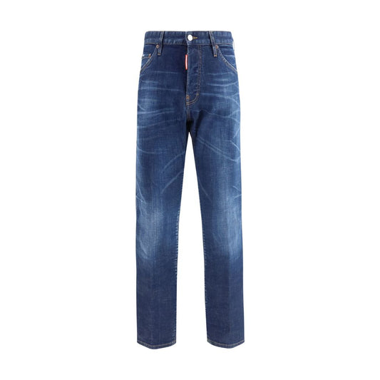 Blue Cotton Slim Fit Jeans
