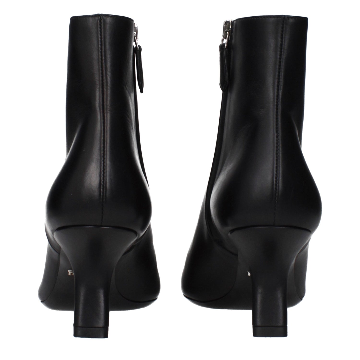 Black Leather Ankle Boots