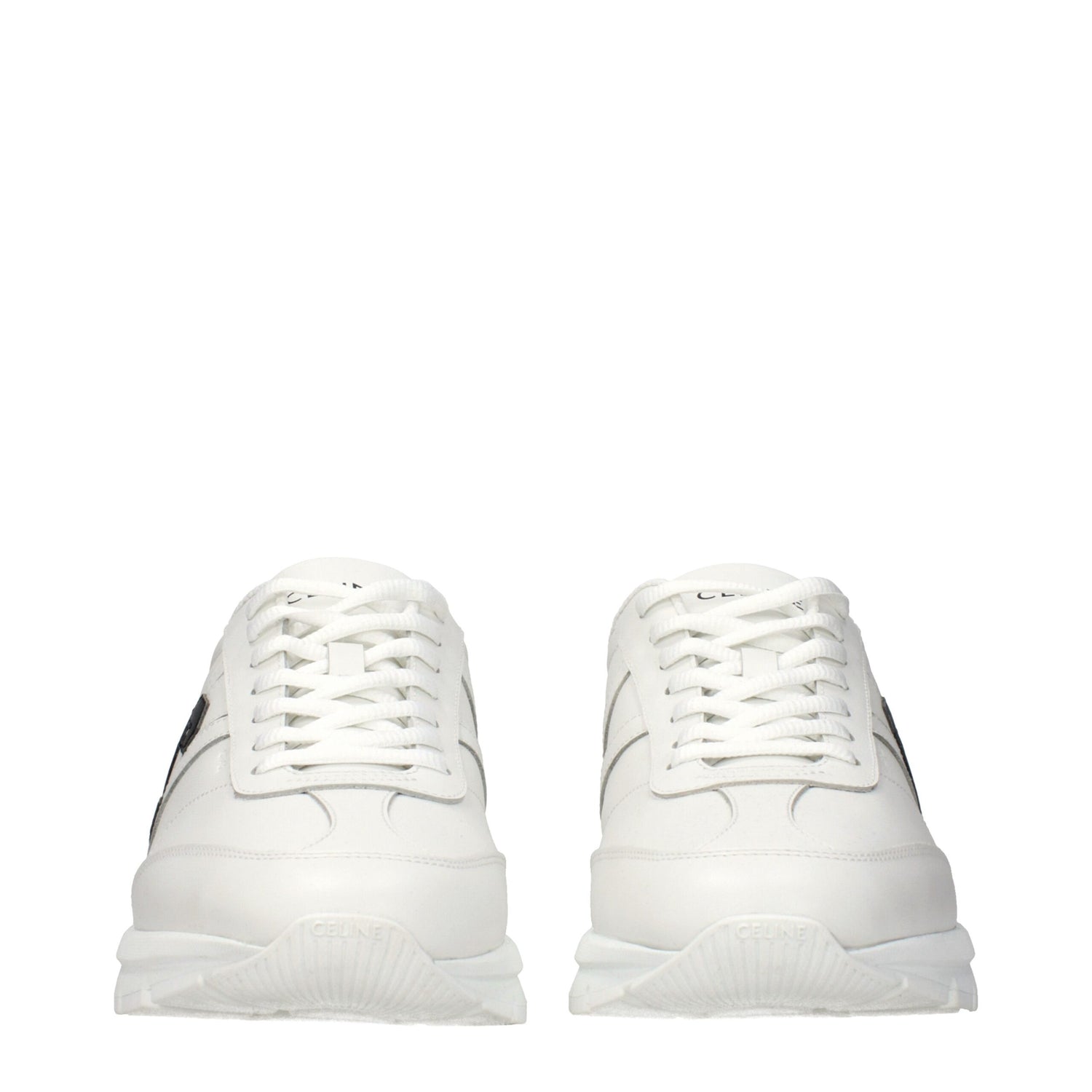 White Leather Athletic Sneakers