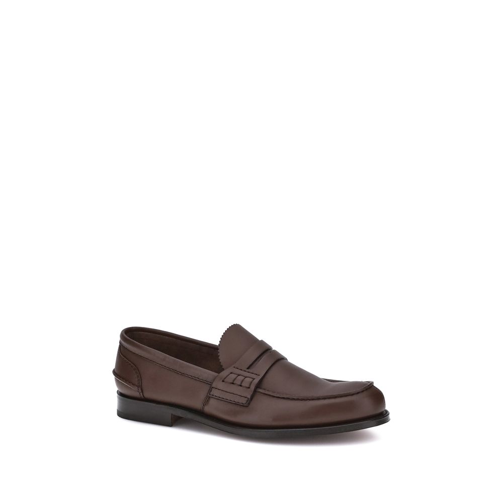 Brown Calf Leather Bos Taurus Slip-On Loafers
