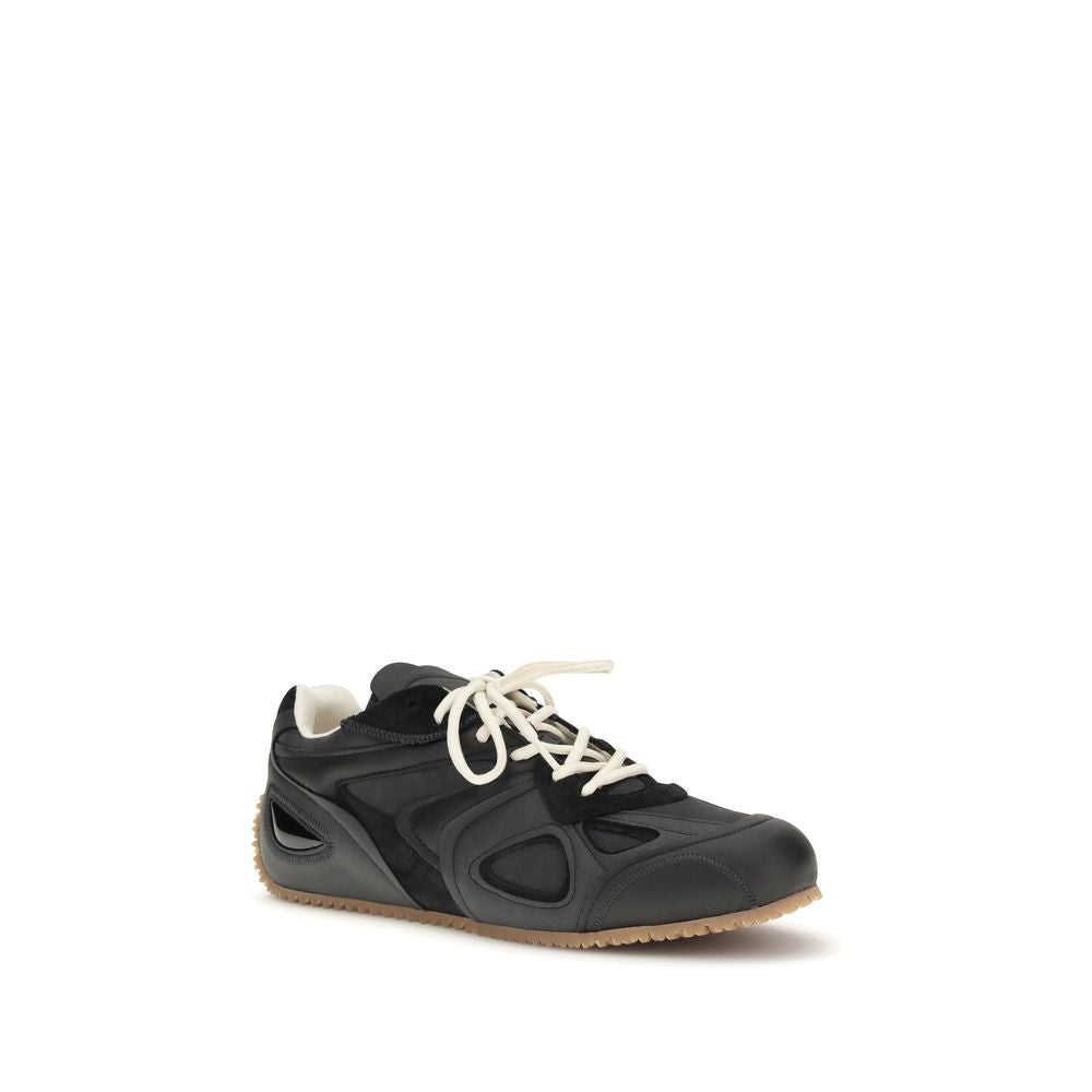 Black Rubber Low Top Sneakers