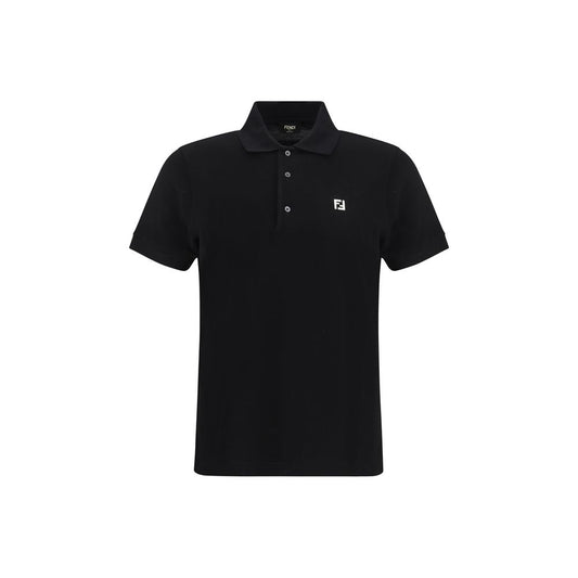 Black Cotton Polo Shirt