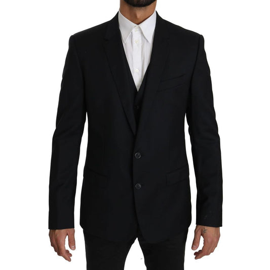 Blue Viscose Two-Piece Suit