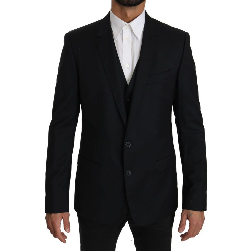 Blue Viscose Two-Piece Suit