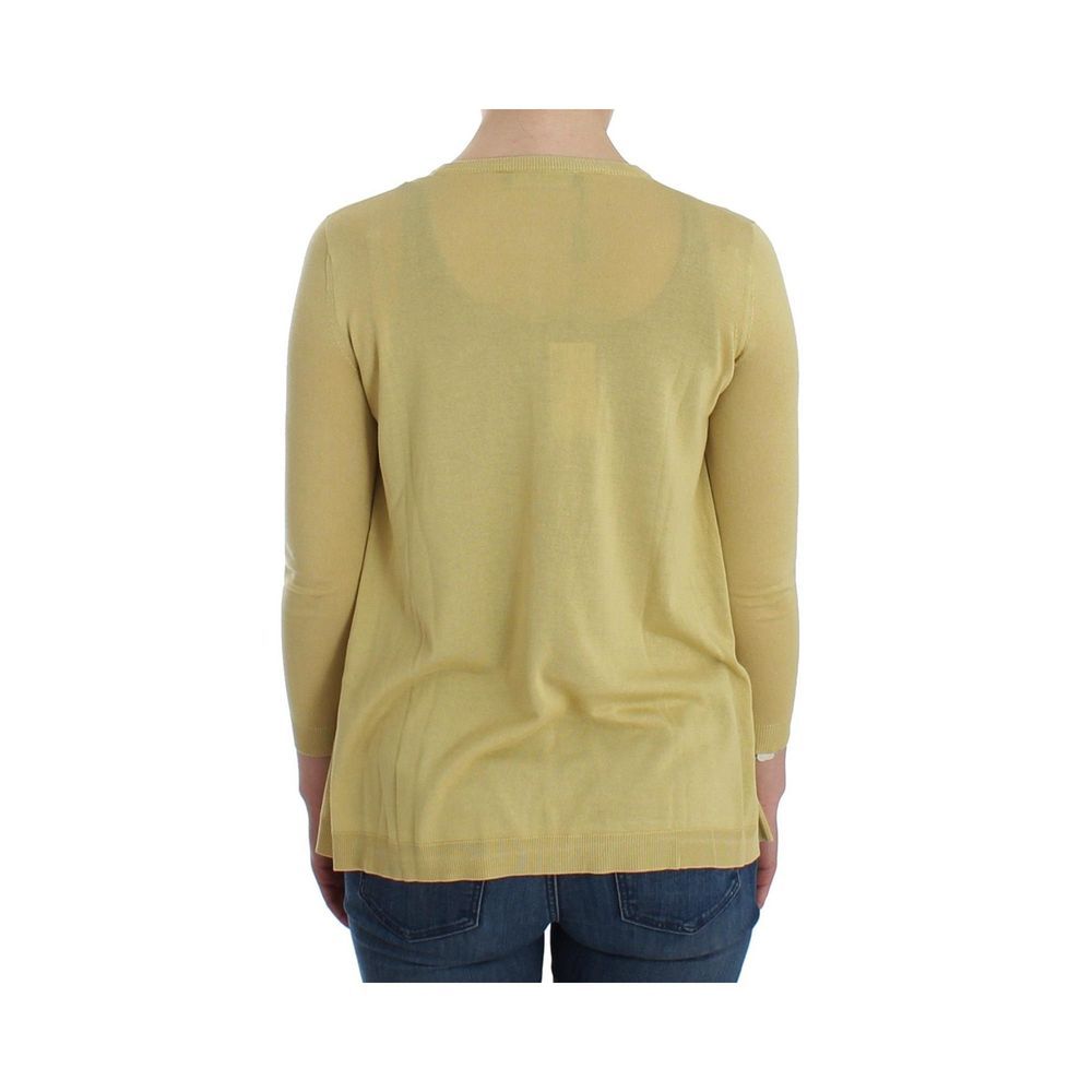 Yellow Silk Cardigan