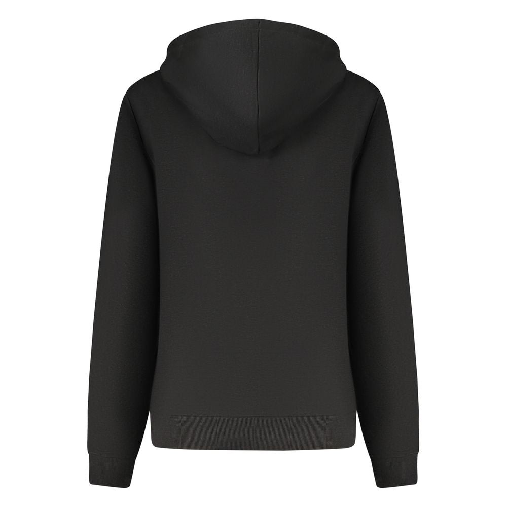 Black Cotton Women Hoodie