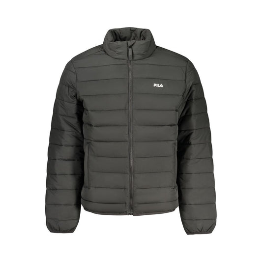 Black Polyester Men's Jacket