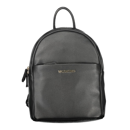 Black Polyurethane Women Backpack