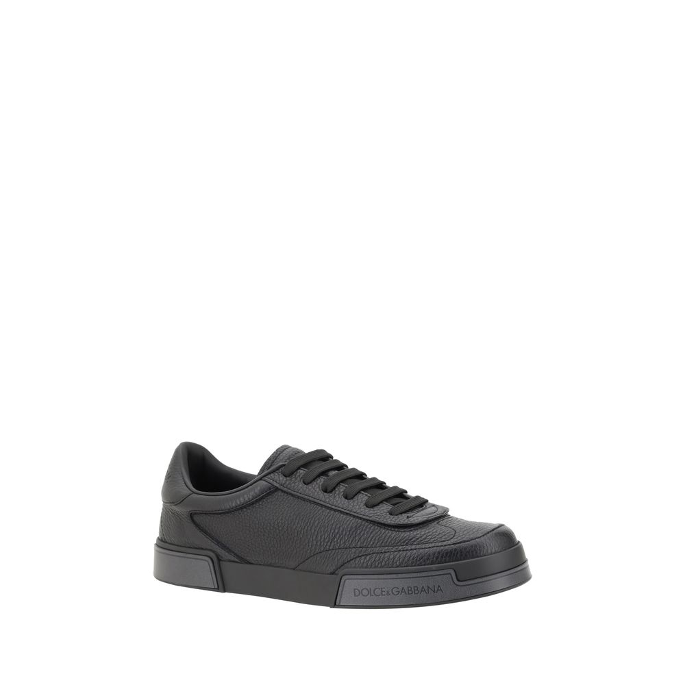 Black Calf Leather Bos Taurus Sneakers