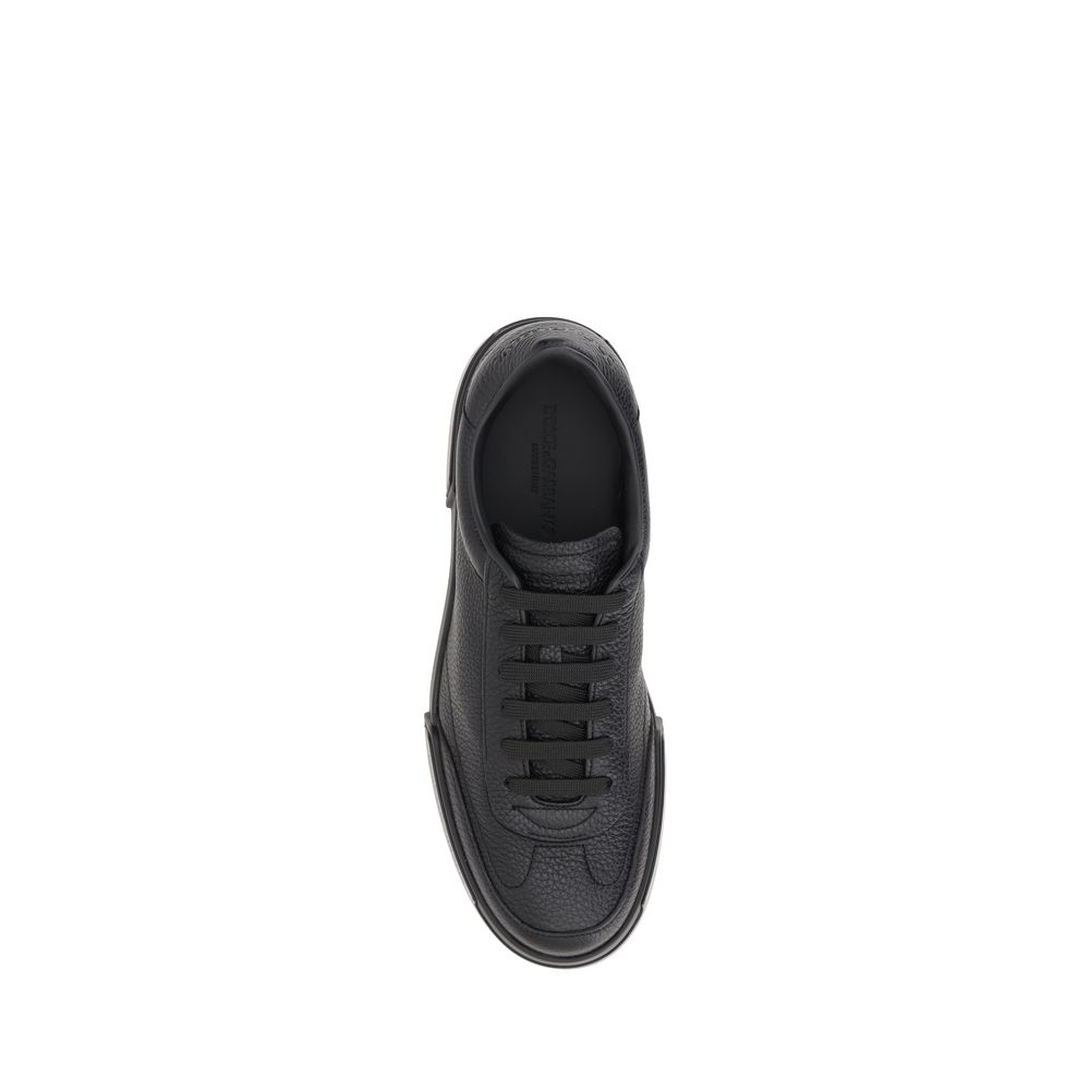 Black Calf Leather Bos Taurus Sneakers