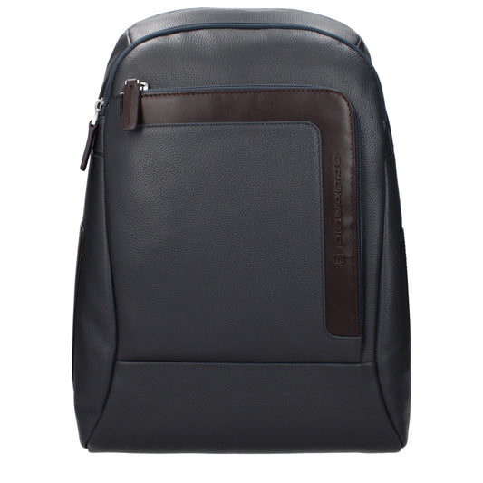 Gray Leather Backpack