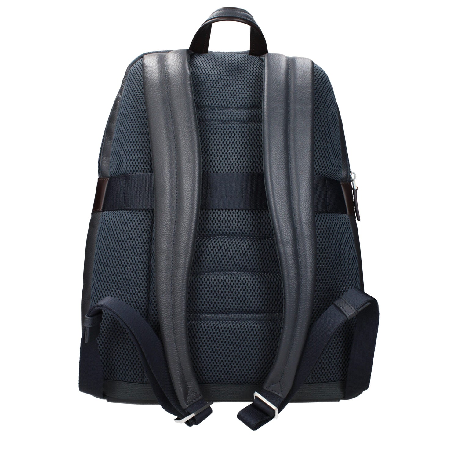 Gray Leather Backpack