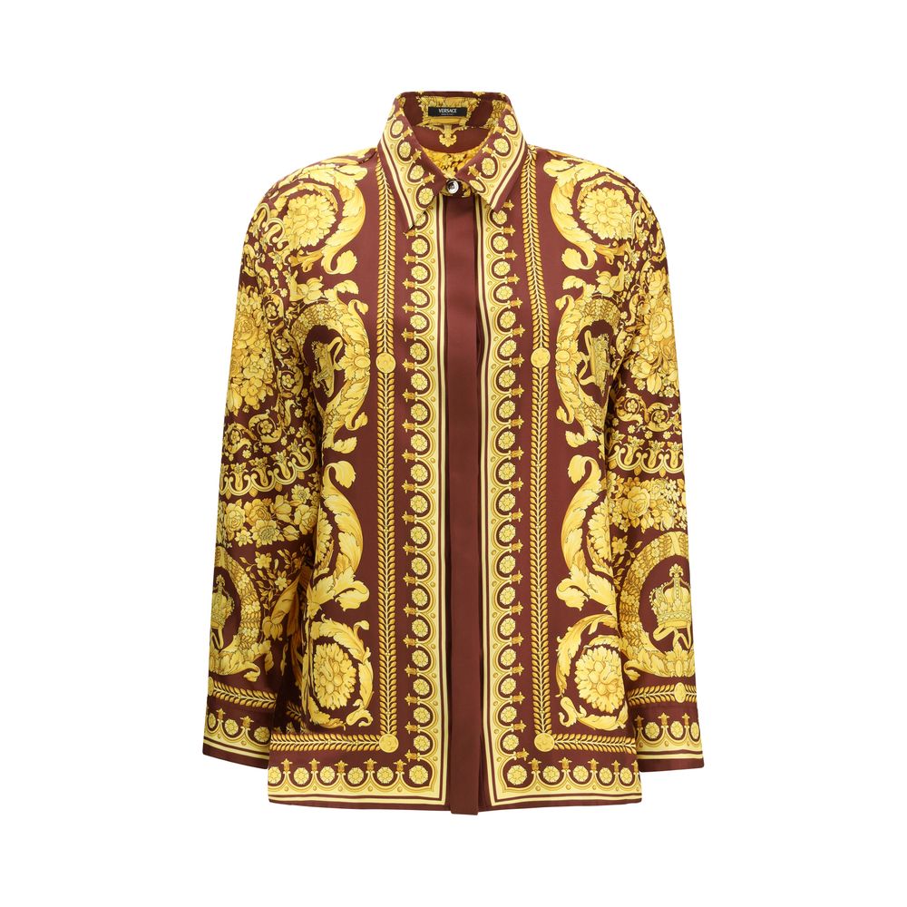 Bordeaux Silk Pattern Shirt