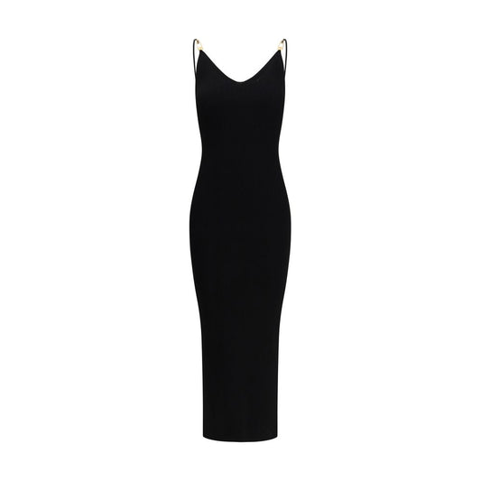 Black Viscose Casual Dress