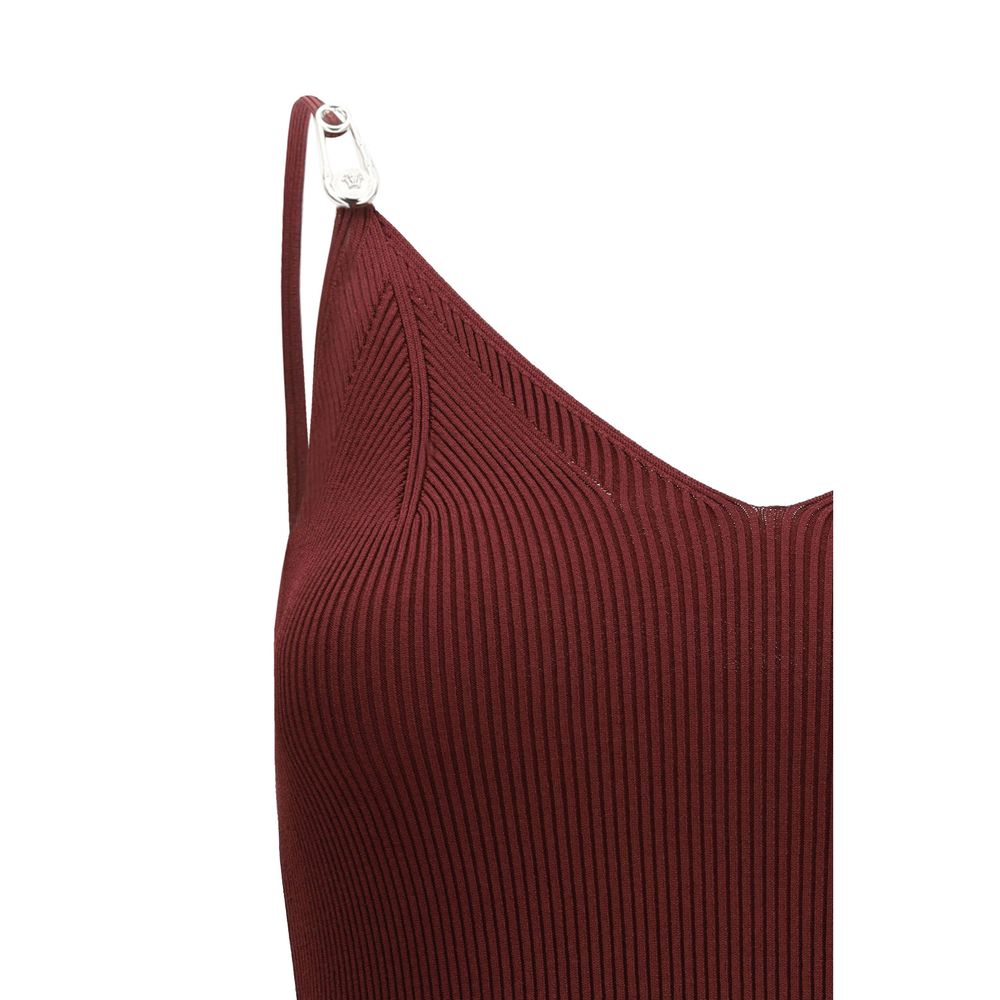 Bordeaux Viscose Casual Dress